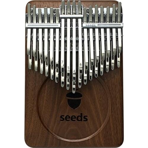 Seeds Double Layer 34 Key Kalimba Thumb Piano C major Black walnut Keyboards Mbira Calimba Innovation Musical Instruments