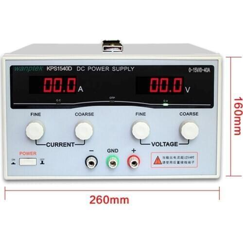 KPS1540D High precision Adjustable LED Dual Display Switching DC power supply 220V EU 15V/30A