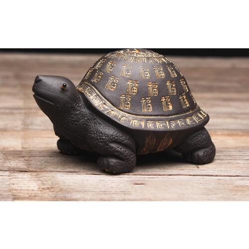 Creative purple clay tea Pet Tortoise yixing zisha teapot lid holder for teatray teaboard tearoom Decoration Handcrafts