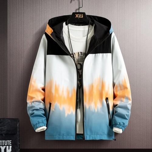 Fashion Brand Spring Autumn Men Casual Streetwear Floral Hoodie Jacket Man Waterproof Clothes Mens Windbreaker Coat Male Outwear
