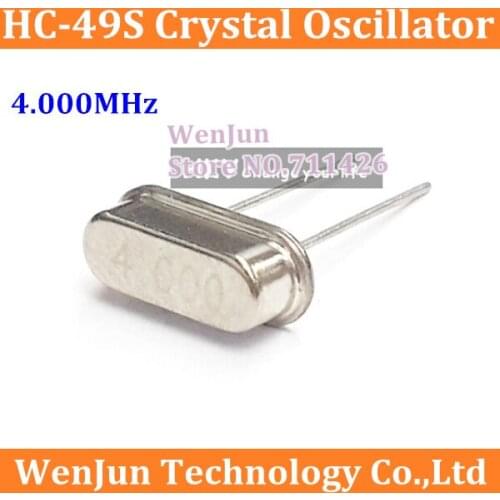 Free Shipping 500PCS/LOT HC-49S Crystal Oscillator 4.000MHZ 4MHZ 4M HZ Crystal Oscillator