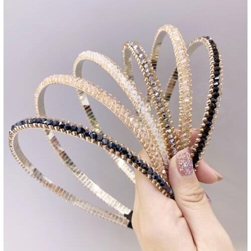 Crystal Full Diamond Hairbands For Women Accessories Korea Hair Band Bows Crown Headbands Wholesale