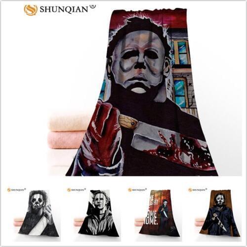 Custom Halloween Michael Myers 35x75cm Face Towels Facecloth Microfiber Washcloth Quick drying Sports Towel