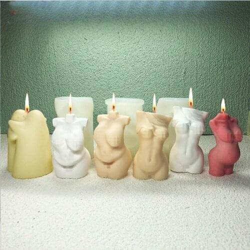4 Imperfect Body Silicone Candle Mold for Handmade Home Desktop Decoration Gypsum Epoxy Resin Aromatherapy Candle Silicone Mould