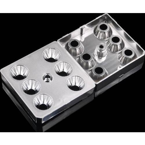 #SOI-49.8 High quality Led Reflector Cup, 5050 Reflective Cup, Size: 49.8X49.8X10.05mm, Surface: Plating, PC Materials