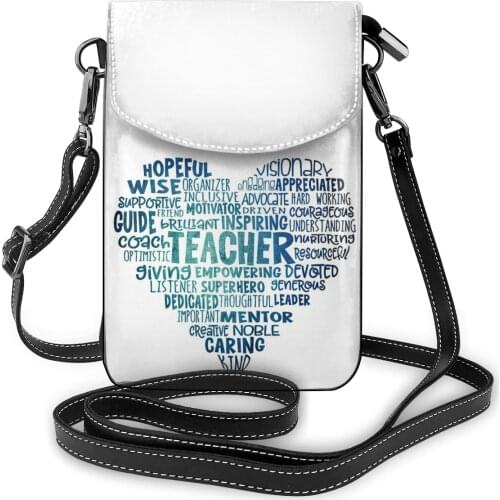 Teacher Shoulder Bag Student Gift Women Bags Aesthetic Leather Shopping Purse