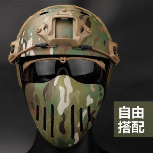 Tactical Military Hunting Protective Gear Paintball Half Face Mask Face Cover