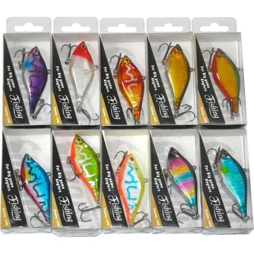 Lots of 10pcs 13.8g 6.5cm Sinking VIB Vibration Bait Hard Fishing Lures w/ PVC Box