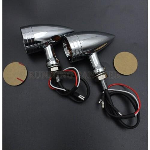 Universal Motorcycle Chrome 20 LED Bullet Turn Signal Brake Light for harley Yamaha