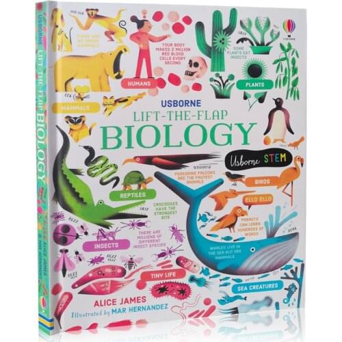 Usborne Lift-the-Flap Biology Fun Childrens Puzzle Card Book Activity Reading Books Kids Ages 4-8 Montessori Educational Toys
