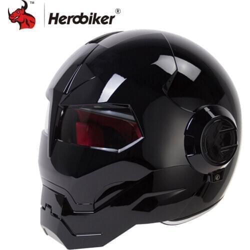 HEROBIKER Vintage Retro Helmet Motorcycle Moto Helmet Motorbike Full Face Helmet Casco Moto Cruiser Chopper Cafe Racer Capacetes