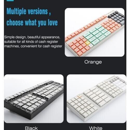 High Quality Mechanical USB Pos Programmable Keyboard With 105 Keys KB105A