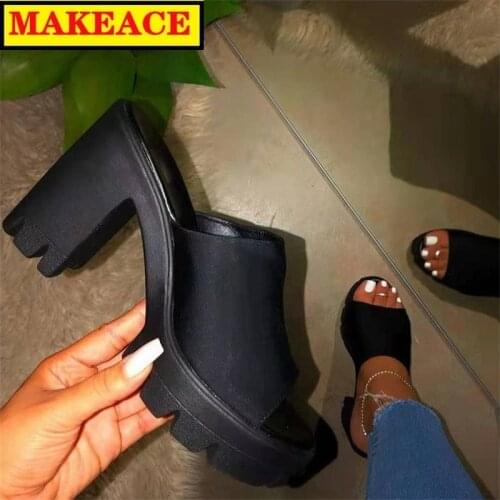 Ladies High Heel Slippers Outdoor Wild Women Sandals Bare Feet Open Toe Womens Sandals Fashion Party Shoes Womens High Shoes