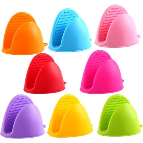 1pc Thicken Silicone Baking Oven Mitts Microwave Oven Glove Insulation Non Stick Anti-slip Grips Bowl Pot Clips Kitchen Gadgets