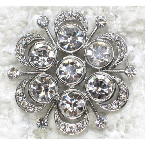12pcs/lot Wholesale Fashion Brooch Rhinestone Flower Pin brooches Wedding party Jewelry Gift C101771