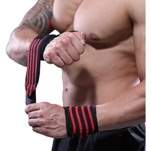 2pcs/set Wrist Wraps Wristband Gym Wrist Support Braces Strap For Weight Lifting Powerlifting Crossfit Fitness Strength Training