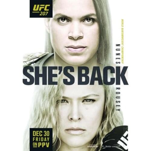 207 Fight - Amanda Nunes vs Ronda Rousey Art Film Print Silk Poster Home Wall Decor 24x36inch