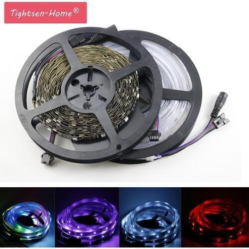 5m 6803 Dream Magic Color 5050 Digital LED Strip DC12V 30LED/m IP67 Waterproof Intelligent LED Strip 133 Program RF controller
