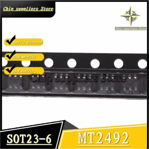 50PCS-200PCS) MT2492 SOT-23-6 T2492 SOT23-6 2492 Power chip synchronous buck converter chip New and original