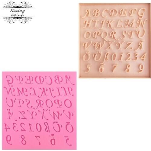 Alphabet&Number Cake Silicone Mold Letters Fondant Mold Cake Tools Chocolate Mold