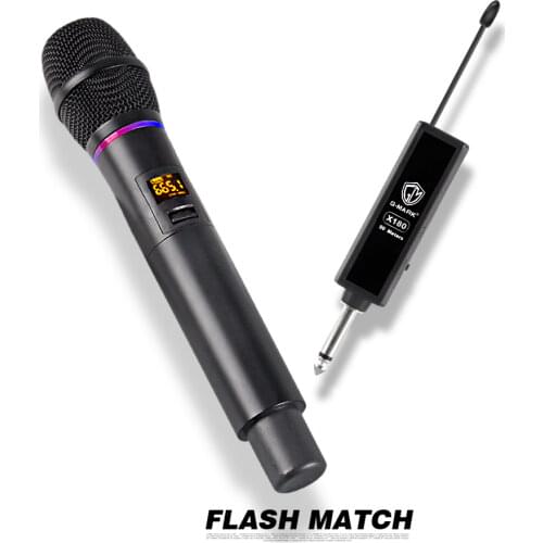 Wireless Microphone G-MARK X180 Dynamic Handheld Mic Lithium Battery For Party Wedding Show Outdoor Stage Home