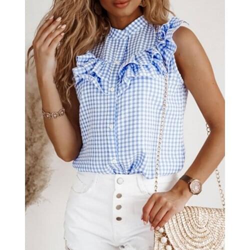 Женские синие рубашки CHAXIAOA China At AliExpress