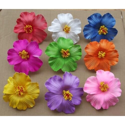Flower 60pcsfree shipping mixed colors Foam Hawaiian flower Hibiscus Flower bridal hair clip 9cm you pick flower jewelry