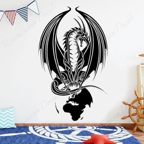Dragon Wall Decal Draco Sticker Home Wall Decoration Living Room Bedroom Decor Wall Art Murals Removable Wallpaper 4566