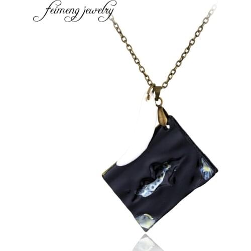 Feimeng jewelry Magic Movie Horcrux Pendant Basilisk Fang and Tom Riddle Diary Necklace Black Book With Teeth Statement Necklace