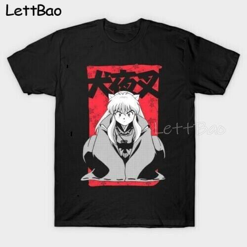 Inuyasha Sit Down Cute Sesshomaru Demon Dog Japanese Anime Gothic Japanese Men T-shirt Aesthetic Harajuku Streetwear Tshirt