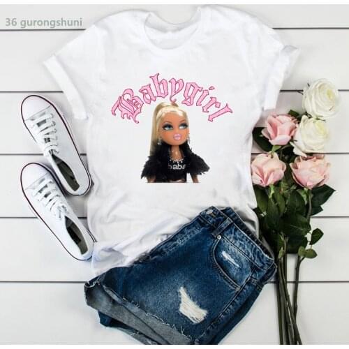 T-shirt women kawaii jade y2k bratz graphic print t shirt femme summer Harajuku tshirt tops Cute casual girl tees tumblr clothes