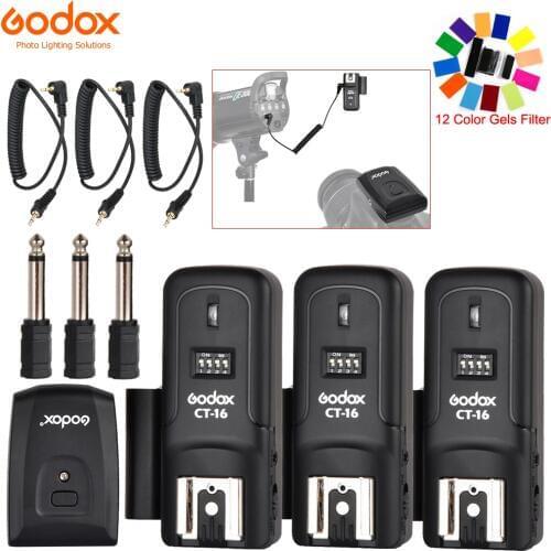 GODOX CT-16 16 Channel 2.4G Wireless Studio Camera Flash Trigger 3 Receiver For Canon Nikon Pentax Studio Speedlite Flash