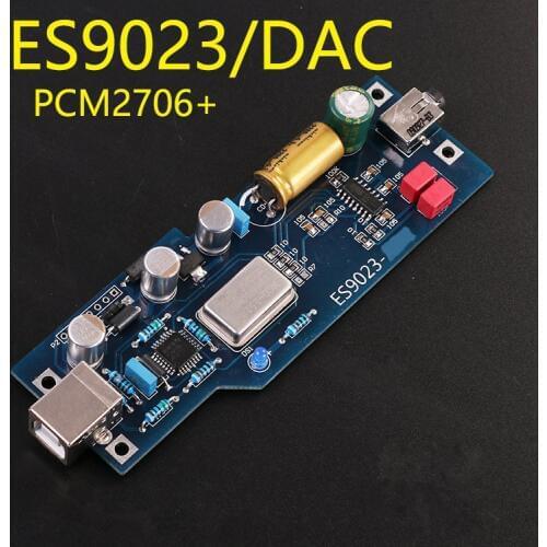 HiFi Audio PCM2706 + ES9023 DAC Bottomless Noise Audio Decoder Daughter Card DIY with OTG USB faction kit/ Assembly board