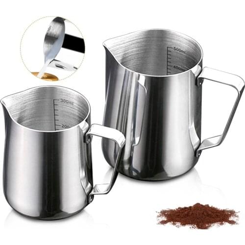 Milk Frothing Jug Stainless Steel Milk Cream Cup Coffee Creamer Coffee Pitcher Kitchen Accessories