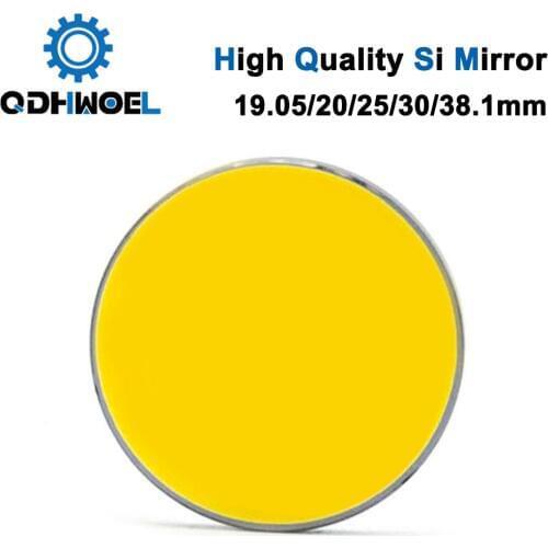 Co2 Laser Mirrors for Laser Gold-Plated Silicon Reflector Lenses Dia. 19 20 25 30 38.1 mm High Quality Si reflective