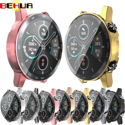 BEHUA Lightweight Protective Cases Cover for Huawei Honor Magic Watch 2 46mm Case Screen Protector Shell Flexible Bumper Frame