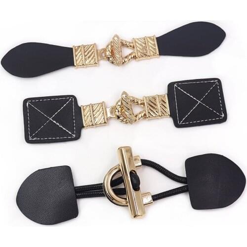 Button button monopoly windbreaker coat button high-end leather metal buckle sweater coat windbreaker belt leather buckle