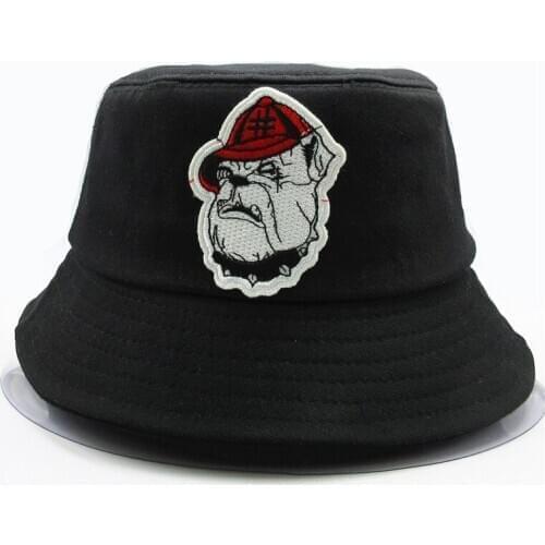 LDSLYJR Cartoon big dog embroidery cotton Bucket Hat Fisherman Hat outdoor travel hat Sun Cap Hats for men and Women 242