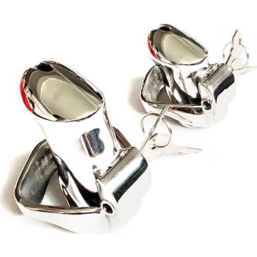 Dual Purpose Stainless Steel Male Chastity Device,Cock Cage,Penis Sleeve,Penis Rings,BDSM Slave Sex Product for Men Sex Shop