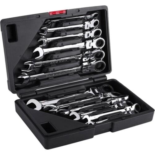 Ratcheting Wrench Set Combination Ended Spanner kit Chrome Vanadium Steel Hand Tools Socket Key Ratchet Wrench set