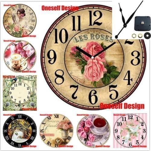 2019New style Clock 5D Diamond embroidery Full Set Flower and girl Clock 5D diamond mosaic Sale Diy Diamond Painting Full Square