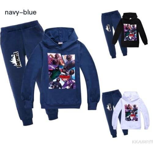 Fortnite Boys Girls Printed Clothes Cute tshirt Fashion Long Sleeved Spring Autumn Hooded Pullover Sweater Kids Costume