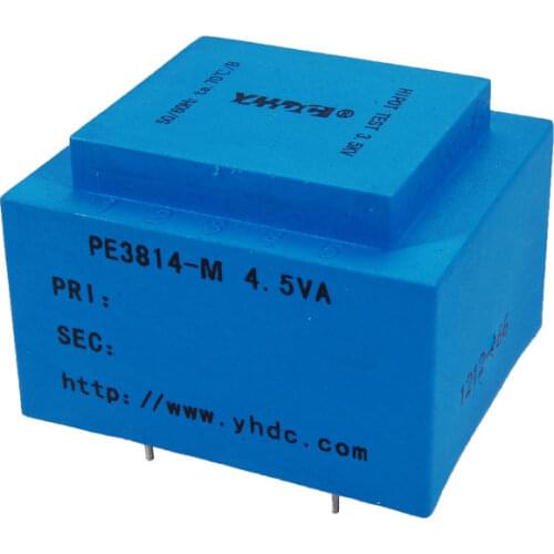 PE3814-M 4.5VA 230V/2*15V Expory resign encapsulated safety isolating transformer PCB Welding transformer power transformer