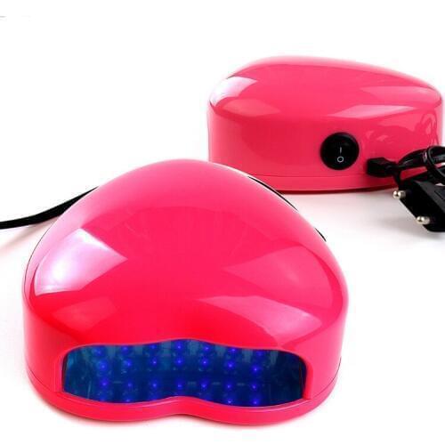 3W 110-220V Portable UV Lamp LED Lamp Nail Dryer Nail Art Lamp Gel Curing Polish Dryer UV Light Kit Heart Shaped Nail Art Tools