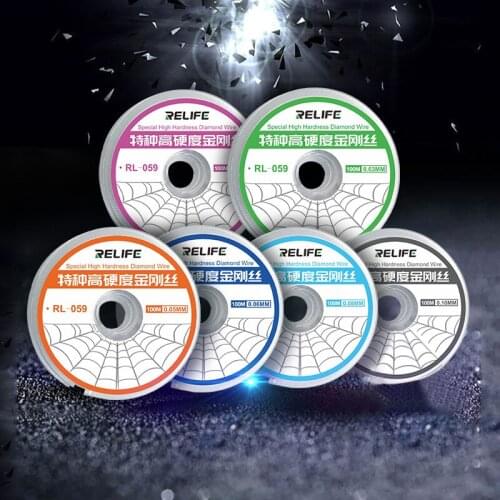 RELIFE High Hardness Special Diamond Wire Cutting Molybdenum Wire 0.03 0.04 -0.1 mm For Mobile Phone LCD Screen Separation Line