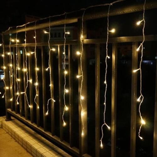 Christmas Garland LED Curtain Icicle String Light 220V 5m 120Leds Indoor Drop 1M LED Party Garden Stage Outdoor Decorative Light