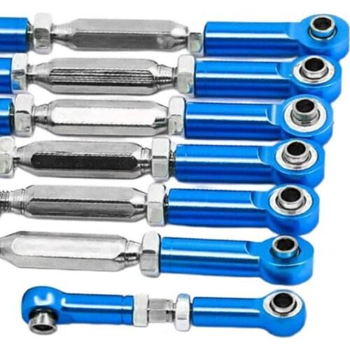 7Pcs/Set Servo Linkage Heavy Duty Aluminum Alloy Turnbuckle Steering Rod Camber Link for Traxxas Slash 2WD 1935 3139A X 3644 374