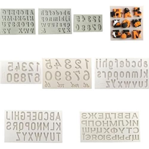 Capital/Letter/Number Shape silicone mold fondant Sugarcraft mold cake decorating tools chocolate gumpaste mold