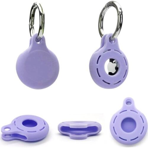 Silicone Protective Case for Apple Airtag Hangable Keychain Locator Tracker Protection Shell Protable Hook For Airtags Cover