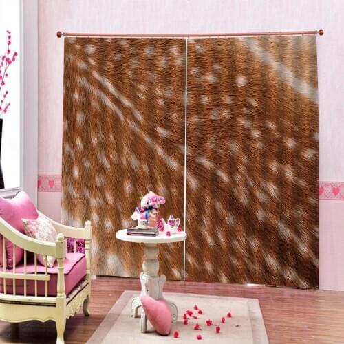 Tiger curtains 3D Curtain Luxury Blackout Window Curtain Living Room personality curtains brown curtains